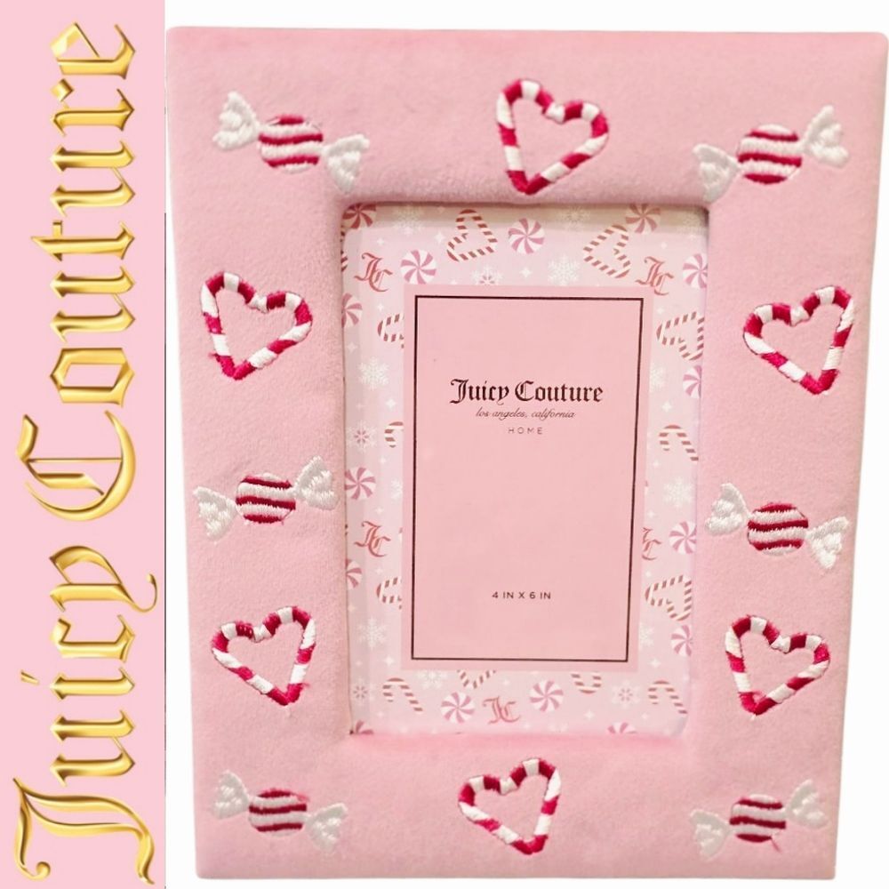 Juicy Couture Home Heart &  Candy Velour Picture Frame